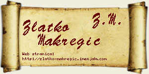 Zlatko Makregić vizit kartica
